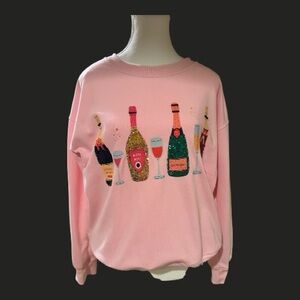 Pink Graphic Women Sweater